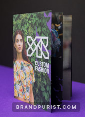 Front cover of YR Store's Custom Fashion booklet offering insights into bespoke fashion solutions.
