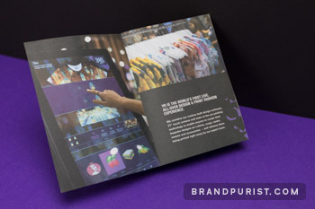 Informative booklet pages narrating the live print fashion journey of YR Store.
