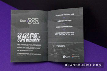 Printing service ‘Your > YR’ showcased within the pages of the YR Store booklet.
