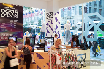 Patrons enjoying the customisation experience at YR Store’s designated area within Topshop, 5th Avenue.