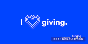 'I love giving' type design on outdoor advertising for GivingWays.