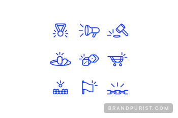 A set of icons designed for the GivingWays ecommerce platform, matching the style of the GivingWays logo.