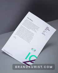 The layout of ICON’s letterhead follows a clear grid system.