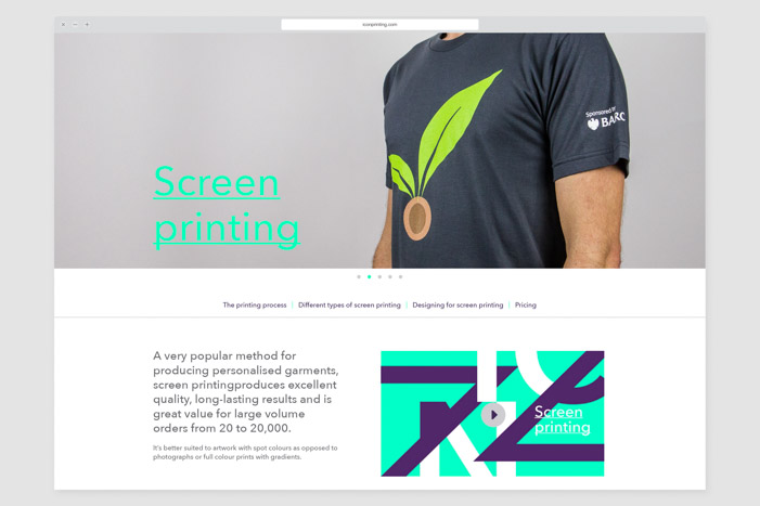 Screen printing explained in-depth including designing for it, its different types, the process and pricing on the ICON Printing website.