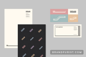 Letterhead and compliment slip designs with Playfilled’s flexible branding.