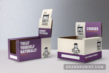 The Foods of Athenry cookie and bar display boxes designed by Brand Purist.