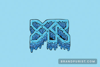 Drippy version of the YR logo mark recreated in skateboard style KrustyPants illustration treatment.