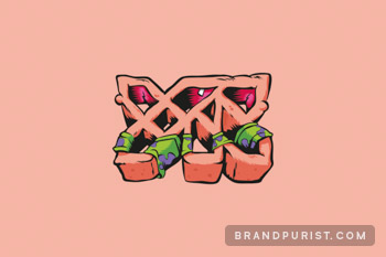 Patrick Star version of the YR logo mark recreated in skateboard style KrustyPants illustration treatment.
