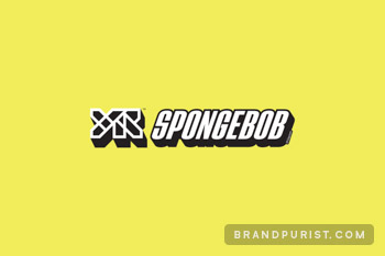 Logo lockup of YR Store and SpongeBob for brand collaboration.